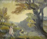 Leda and the swan by Francis Helps, oil on canvas, sold Dec 2024
