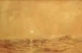 Sunlit landscape by Michael Jain, oil on canvas, offered Dec 2024