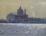 Santa Maria della Salute by Ken Howard, watercolour, sold Dec 2024