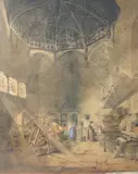 The Kitchen at Harcourt by William Alfred Delamotte, 1806, watercolour, sold Dec 2024