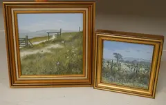 Stile on the South Downs by Peter Jay, oil, sold Nov 2024