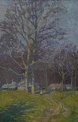 Impressionist by Dorothy Jerrold, oil on canvas, sold Nov 2024