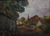 Farmyard scene by J Corsan Morton, 1890, oil on canvas, sold Nov 2024