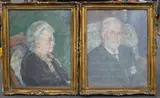 Portraits of Mr and Mrs Sproat by Robert Richmond Campbell, oil, offered Nov 2024
