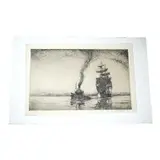Drypoint etching by Arthur Briscoe, etching, sold Nov 2024