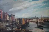 Plymouth, Barbican by J.S. Guy, oil on canvas, sold Nov 2024