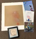 Portrait of a lady by Colin Self, 2002, mixed media, sold Jun 2025
