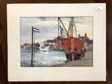 Wells Harbour by Muriel Inwood, mixed media, offered Jun 2025
