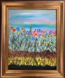The Flowers by Ted Stourton, acrylic on board, sold Jun 2025