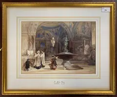 St. Marks, Venice by David Roberts, watercolour, sold Jun 2025