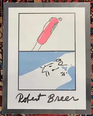 Swiss Army Knife with Rats and Pigeons by Robert Breer, lithograph, sold Jun 2025