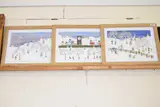 Winter scene by Gordon Barker, acrylic on paper, sold May 2025