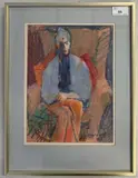 s mother, pastel, signed and dated by Derek Inwood, pastel, sold May 2025