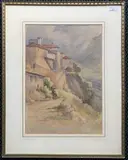 Landscape with a central female figure by Violet Esther Drury Clutterbuck, watercolour, sold May 2025