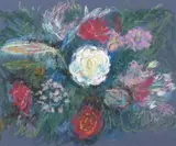 Study of flowers by Patricia Espir, Pastel, signed and dated, sold May 2025