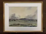 A view over a countryside landscape by Donald Bosher, print (other), sold May 2025
