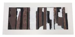 Screen by Frank Beanland, mixed media on paper, sold May 2025