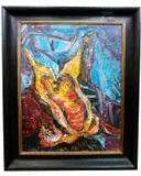 Carcase of Beef, After Soutine by Barrington Tabb, oil on board, sold May 2025