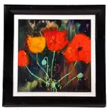 Still Life Flowers by Ruby Keller, acrylic on panel, sold May 2025