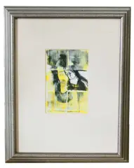 Yellow Grid by John Kingerlee, gouache and ink, offered May 2025