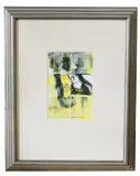 Yellow Grid by John Kingerlee, gouache and ink, offered May 2025