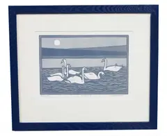 Easter Loch by Nicholas Barnham, linocut, sold May 2025