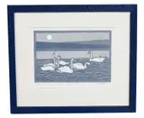 Easter Loch by Nicholas Barnham, linocut, sold May 2025