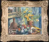 Still life study by Elizabeth Gibbard, oil on canvas, sold Apr 2025