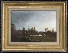 Abthorpe by Peter Newcombe, 1972, oil on canvas, offered Apr 2025