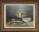 Still life study by Denzil Herring, oil on board, sold Apr 2025