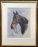 Bust portrait of a horse by Roger Kent, watercolour, sold Apr 2025
