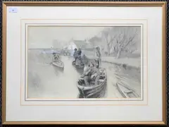 En grisaille by Frank Southgate, watercolour, offered Apr 2025
