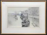En grisaille by Frank Southgate, watercolour, offered Apr 2025