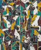 Untitled by Ras Ishi Butcher, acrylic on canvas, sold Nov 2025