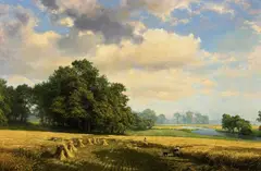 Harvest Time by Tony Sheath, oil on canvas, sold Nov 2025
