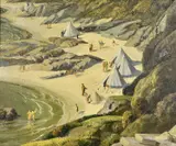 Borth y Gest by Clarence V. Mackenzie, oil on board, sold Nov 2025