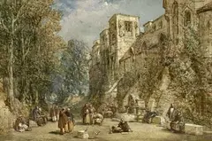 The Abbey Grounds by George Cattermole, watercolour, sold Nov 2025