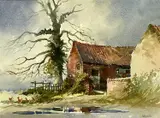 Old Barn Lazy Acre by David Weston, watercolour, sold Nov 2025