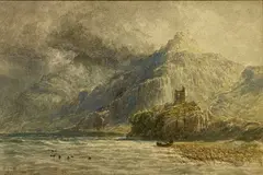 Dolbadarn Castle by John Mogford, 1875, watercolour, sold Nov 2025