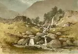 Mountain Stream by Gerald V. Gadd, pastel, sold Nov 2025