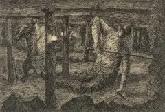 Unsigned by George Bissill, ink, sold Nov 2025