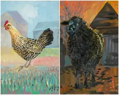 Black Ram by Alex Williams, oil, sold Nov 2025