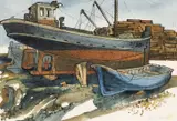 Untitled by John Cleal, watercolour and ink, sold Nov 2025