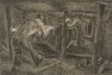 Unsigned by George Bissill, ink, sold Nov 2025