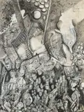 Chartism by Paul Davies, mixed media on card, sold Oct 2025