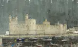Caernarfon Castle by Tom Jones, watercolour and pastel, sold Oct 2025