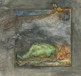 Collagraph by Christopher Shurrock, ink and watercolour, offered Oct 2025