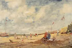 Boat by John Horwood, oil on board, sold Oct 2025