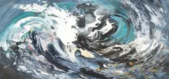 Vortex of the Wave by Maggi Hambling, oil on board, sold Oct 2025