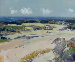 The Beach, Ardnamurchan by Gordon Bryce, oil on board, sold Oct 2025